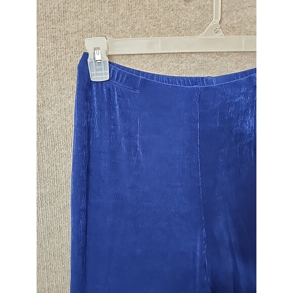 Chicos Travelers Pull On Pants Womens 1P US 8 Petite Blue Slinky Straight Leg - Picture 2 of 7
